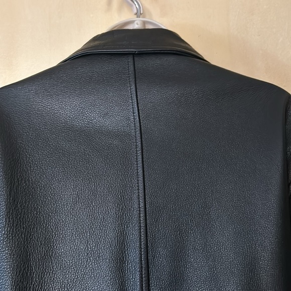 Wilsons black leather coat size L - Picture 7 of 12
